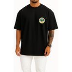Bahriyeli Collection Oversize Amfibi Deniz Piyade Cep Tasarımlı Unisex T-Shirt - Siyah