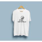 Bahriyeli Collection Oversize Baby On Board / Arabada Bebek Var Tasarım Unisex T-Shirt - XL - Beyaz