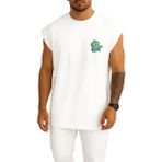 Bahriyeli Collection Oversize Bulbasaur Wikia Cep Baskılı Atlet - Beyaz - M