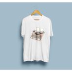 Bahriyeli Collection Oversize Daktilo Tasarım Unisex T-Shirt - Beyaz