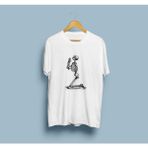 Bahriyeli Collection Oversize Dua Eden Insan Iskeleti Unisex T-Shirt - Beyaz