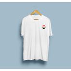 Bahriyeli Collection Oversize Egypt / Mısır Bayrağı Cep Tasarım Unisex T-Shirt - XL - Beyaz
