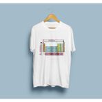 Bahriyeli Collection Oversize Elementler Periyodik Tablo / Kimya Tasarım Unisex T-Shirt - XL - Beyaz