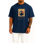 Bahriyeli Collection Oversize Eurofighter Typhoon Türk Hava Kuvvetleri Göğüs Tasarımlı Unisex T-Shirt - Lacivert