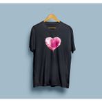 Bahriyeli Collection Oversize Helyum Balon Kalp Tasasrım Unisex T-Shirt - XL - Siyah