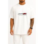 Bahriyeli Collection Oversize Honda Logo Honda Wave Series Car Göğüs Tasarımlı Unisex T-Shirt - Beyaz - XL