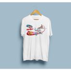 Bahriyeli Collection Oversize Looney Tunes Tasarım Unisex T-Shirt - Beyaz