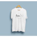 Bahriyeli Collection Oversize Love Yazı Baskısı Unisex T-Shirt - XL - Beyaz