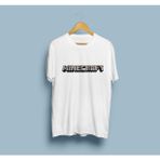 Bahriyeli Collection Oversize Minecraft Logolu Unisex Baskı T-Shirt - Beyaz
