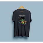 Bahriyeli Collection Oversize Minecraft Tasarımlı Unisex T-Shirt - Siyah