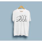 Bahriyeli Collection Oversize Örgü Teller Tasarım Unisex T-Shirt - XL - Beyaz