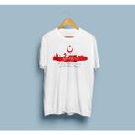 Bahriyeli Collection Oversize Samsun 19 Mayıs Tasarımlı Unisex T-Shirt - XL - Beyaz