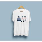 Bahriyeli Collection Oversize Şapka Çorap Kış Tasarım Unisex T-Shirt - Beyaz
