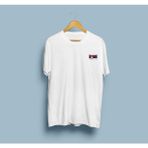 Bahriyeli Collection Oversize Serbia / Sırbistan Bayrağı Cep Logo Unisex T-Shirt - XL - Beyaz