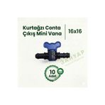 Bahyap Damlama Sulama Kurtağzı Conta Çıkış Mini Vana 16x16 (10 Adet)