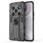 BaiBaiDY Honor Magic 4 Pro Telefon kılıfı, Darbe emilimi, braket, düşme direnci, TPU + PC çift katmanlı tasarım, Honor Magic 4 Pro için uygun (Siyah)