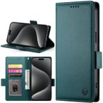 BaiFu Honor Magic5 Lite için Kılıf Deri Cüzdan Destek Çubuğu Manyetik Kapatma Kart Yuvaları Onur Magic5 Lite için Saklama Alanı - Koyu Yeşil