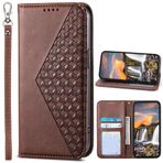 BaiFu Motorola Edge 20 Lite için Manyetik Kılıf, Kart Tutucu Yuvalı Üç Boyutlu Kafes Kılıf Destek Çubuğu Motorola Edge 20 Lite Kapak-10