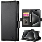BaiFu Motorola Moto G8 Power Lite için Kılıf Deri Cüzdan Destek Çubuğu Manyetik Kapatma Kart Yuvaları Motorola Moto G8 Power Lite için Saklama Kapağı-Siyah