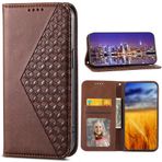 BaiFu Motorola Moto G8 Power Lite için Manyetik Kılıf, Kart Tutucu Yuvalı Üç Boyutlu Örgü Kılıf Destek Çubuğu Motorola Moto G8 Power Lite Kapak-04
