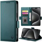 BaiFu Oppo Reno 5 Lite için Kılıf Deri Cüzdan Destek Çubuğu Manyetik Kapatma Kart Yuvaları Oppo Reno 5 Lite için Saklama Kapağı-Koyu Yeşil