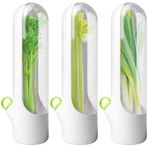BAIFULAI 3 adet ot saklama, kişniş, baharat kabı, buzdolabı için, saklama kutusu, mutfak, taze ot kabı, kişniş, nane, maydanoz, kuşkonmaz için Herb Keeper Fridge