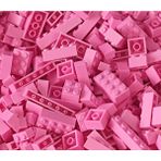 Baijiafu2 125/250G Dıy Yapı Taşları Toplu Lot Paketi Sorte Kalın Tuğlalar Blok Tabak Oyuncakları Küçük Parçacıklar Toplu Fit Legoeds Çocuklar Için Hediye: Pembe/beden: 250G-ÇAN (Yurt Dışından)