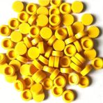Baijiafu2 200PCS/LOT Kiremit 1x1 Yuvarlak Özel Tuğla Yapı Taşı Küçük Parçacık Dökme Tuğlalar Parçalar Diy Oyuncak Renk: Sarı (Yurt Dışından)