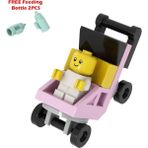 Baijiafu2 Bebek Bebek Moc Yapı Taşları Oyuncaklar Çocuk Koleksiyonu Hediyelik Eşya Hediyesi Oyun Dekorasyon Erkek Kız Şehir 25128 24581 Renk: Pembe ve Sarı (Yurt Dışından) - Renkli