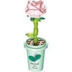 Baijiafu2 Mikro Yapı Taşları Çiçek Oyuncaklar Diy Ev Masası Fabrikası Serisi Dekorasyon Pot Simüle Simüle Çiçekçilik Set Çocuk Oyuncak Hediyeleri Renk: Gül (Yurt Dışından) - 1