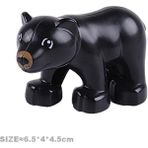 Baijiafu2 Okyanus Hayvanları Büyük Yapı Taşları Setleri Tuğla Aksesuarlar Model Hippo Ahtapot Zürafa Balina Balıkları Diy Eğitim Oyuncakları Renk: Küçük Siyah Ayı (Yurt Dışından) - 1