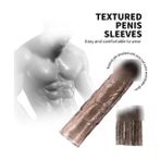 Baile 3lü Penis Kılıfı Set Ucu Dolgulu Uzatmalı Prezervatif Zenci Dildo