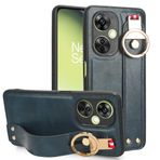 BAILI 1+ OnePlus Nord CE 3 Lite için Standlı, Bilek Kayışı + Lens Korumalı, Görünmez Metal Halka Destek Çubuğu Telefon Kılıfı 1+ OnePlus Nord CE 3 Lite için Kılıf - Mavi
