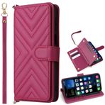 BAILI Tecno Pova Neo 2/LG6n Kılıf, Flip Cüzdan Deri Kılıf [6 Kart Yuvası] [Kickstand] Tecno Pova Neo 2/LG6n Telefon Kılıfı için Manyetik Kapak - Kırmızı