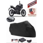 Bajaj Dominar 400 Ug Branda Siyah Arka Çanta Uyumlu(Topcase) Motosiket Brandası Motor Örtüsü Çadır Su Geçirmez Motosiklet Kılıfı Motor Brandası,lastikli,taşıma Torbalı