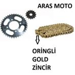 Bajaj Pulsar Ns 150 Oringli Zincir Disli Seti Kaliteli (Gold Sarı)- Arasmoto
