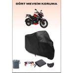 Bajaj Pulsar Ns 200 Abs Uyumlu Siyah Motorsiklet Branda, Motor Örtüsü - Siyah, Arka Çanta ve Kilit Uyumsuz