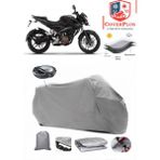 Bajaj Pulsar Ns 200 Branda Gri Arka Çanta Uyumlu(Topcase) Motosiket Brandası Motor Örtüsü Çadır Su Geçirmez Motosiklet Kılıfı Motor Brandası,lastikli,taşıma Torbalı