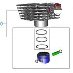 Bajaj Pulsar Ns150 As150 Silindir Sekman Piston Seti Komple Orjinal