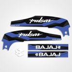 Bajaj Pulsar Ns200 Aksesuar Şase 3D Kabartmalı Damla Sticker Mavi