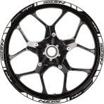 Bajaj Pulsar Ns200 Baskılı Jant Dışı Şerit Motosiklet Sticker Etiket Modeli Beyaz