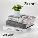 Bak Gel Al 3 Lü Kitap Görünümlü Dekoratif Kutu Seti, Iskandinav Tarz Modern Ev Dekorasyonu, Ofis Kütüphane Dekorasyonu, Hediye set4