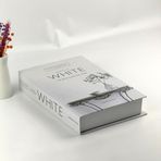 Bak Gel Al Kitap Görünümlü Dekoratif Kutu, Iskandinav Tarzı Kitap Şeklinde Saklama Kutusu, Ev Dekorasyonu, Modern Ev Dekorasyon white