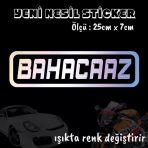 Bakacaz Cam Yazilari Sticker - Hologram Etkili Etiket Yapistirma
