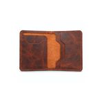 Bakani Leather Hakiki Deri Erkek Cüzdan Taba El Yapımı Slim Kartlık İnce Tasarım Minimal Cüzdan Kartlık