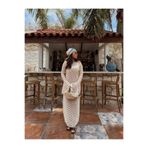 Bak'ap Premium Kolları Fırfırlı Uzun Beac Wear Elbise