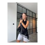 Bak'ap Premium Trend Dantel Saten Asimetrik Bluz
