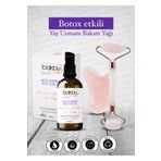 bakbunatural Yaş Uzmanı Anti Aging Etkili Sıkılaştırıcı Cilt Bakım Yağı,pembe Kuvars Guasha Ve Face Roller Taşı