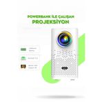 Bakeey Powerbank ile Çalışan Mini Projeksiyon | Android 13, 720P Native, 4K Destekli Taşınabilir Projektör
