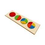 Bakgelal Ahşap Daire Geometrik Şekillerle Öğrenme Eğitici Oyunu